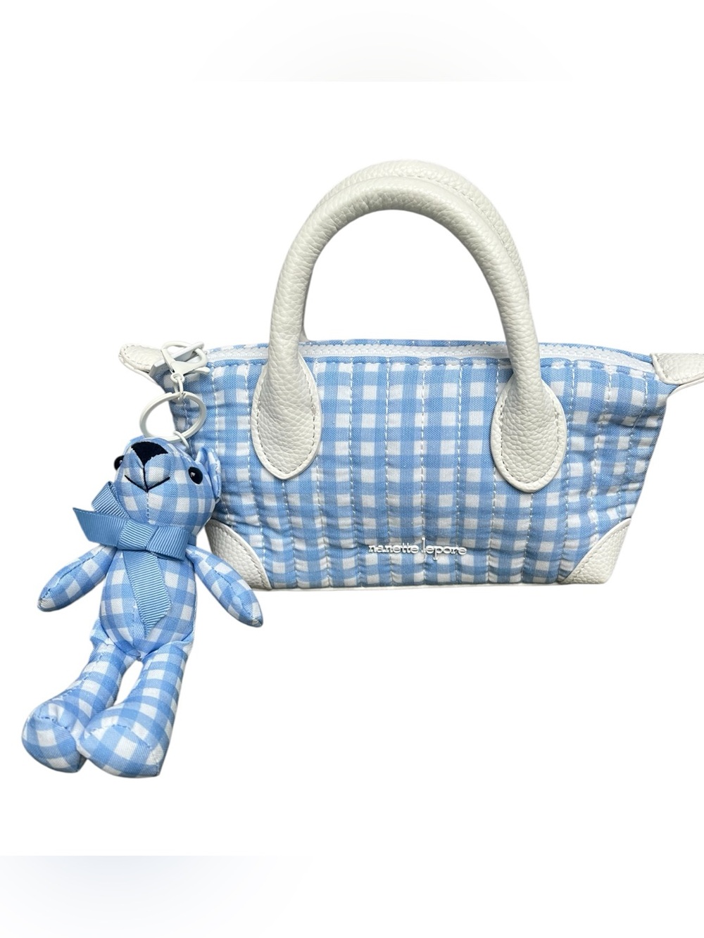 Nanette Lepore Quilted look Arabella Mini Satchel w/ matching Bear keychain
